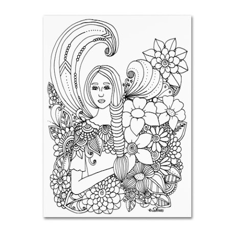 KCDoodleArt 'Flower Girls 14' Canvas Art,14x19